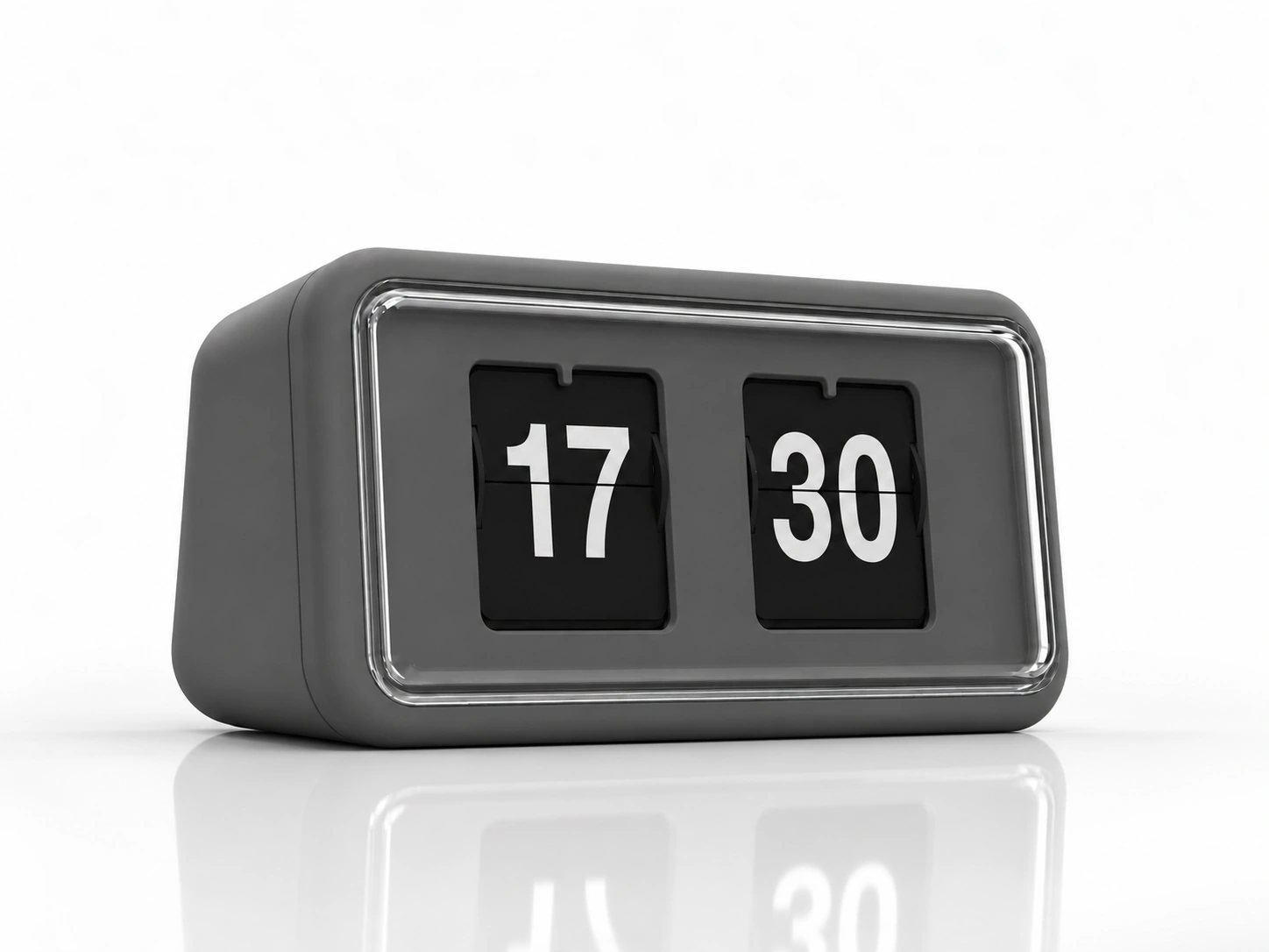 Flip Desk Clock - B06K slightly angled view from the left