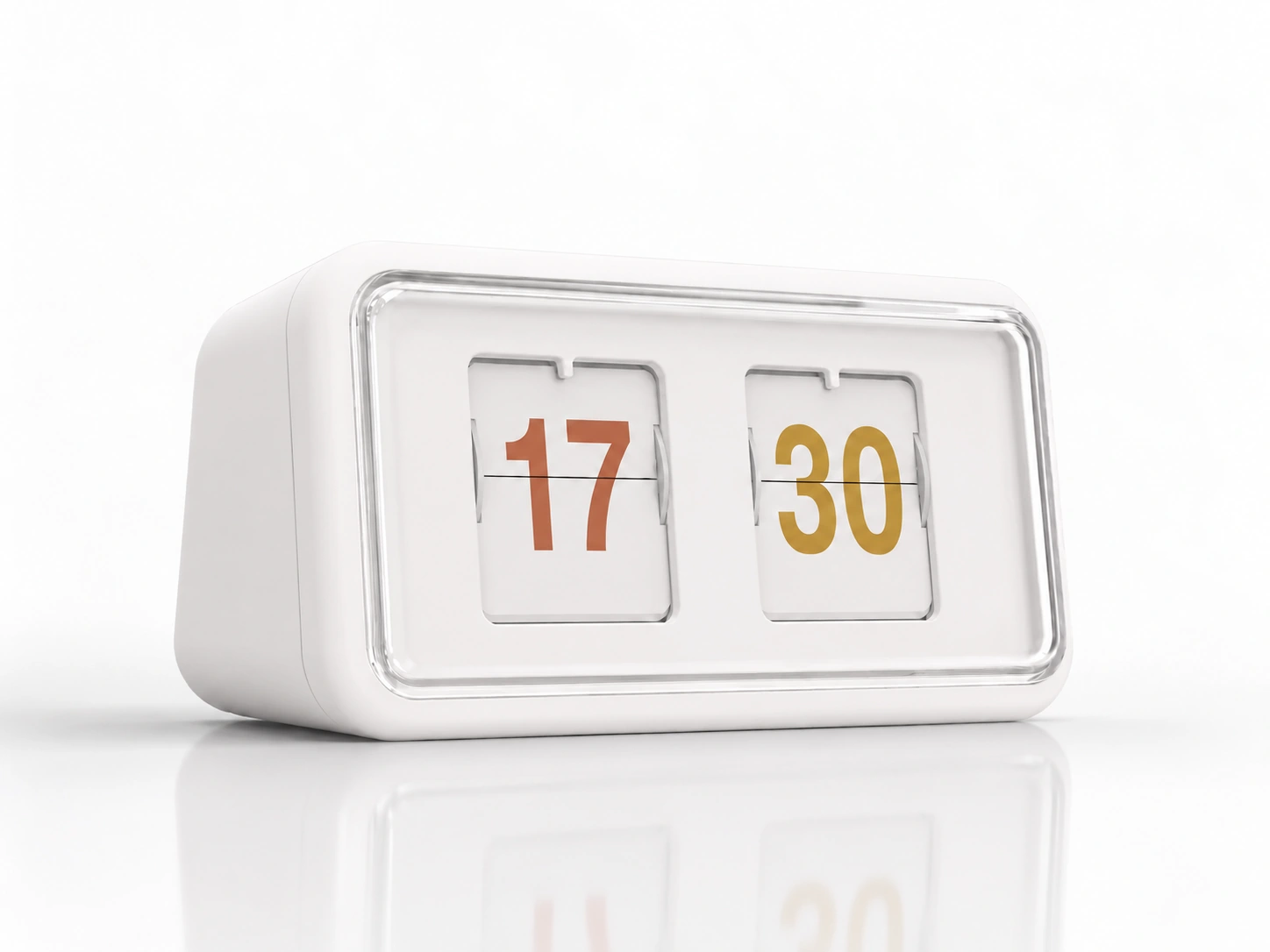 Flip Desk Clock - B06W slightly angled view