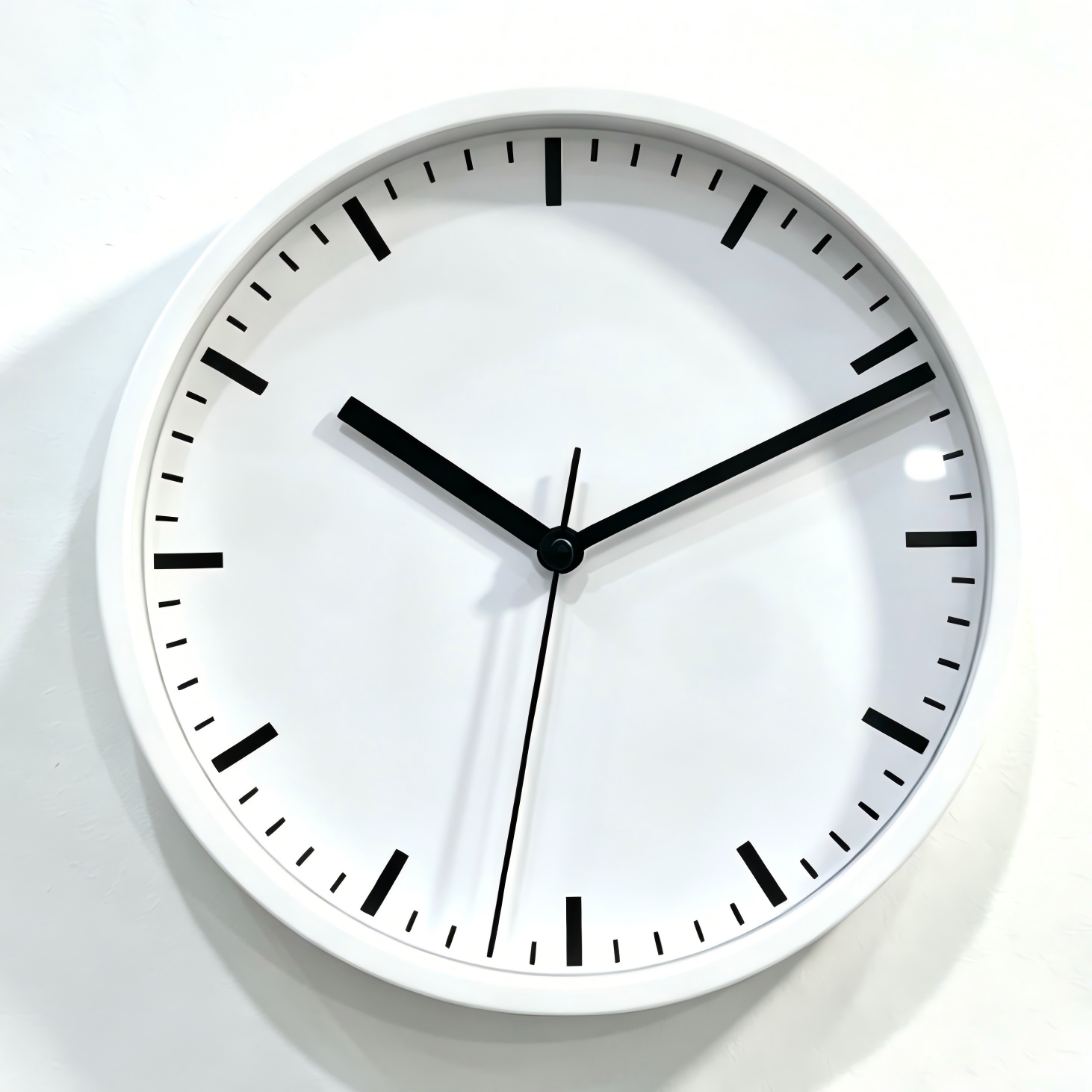 Plastic Wall Clock - 256W White