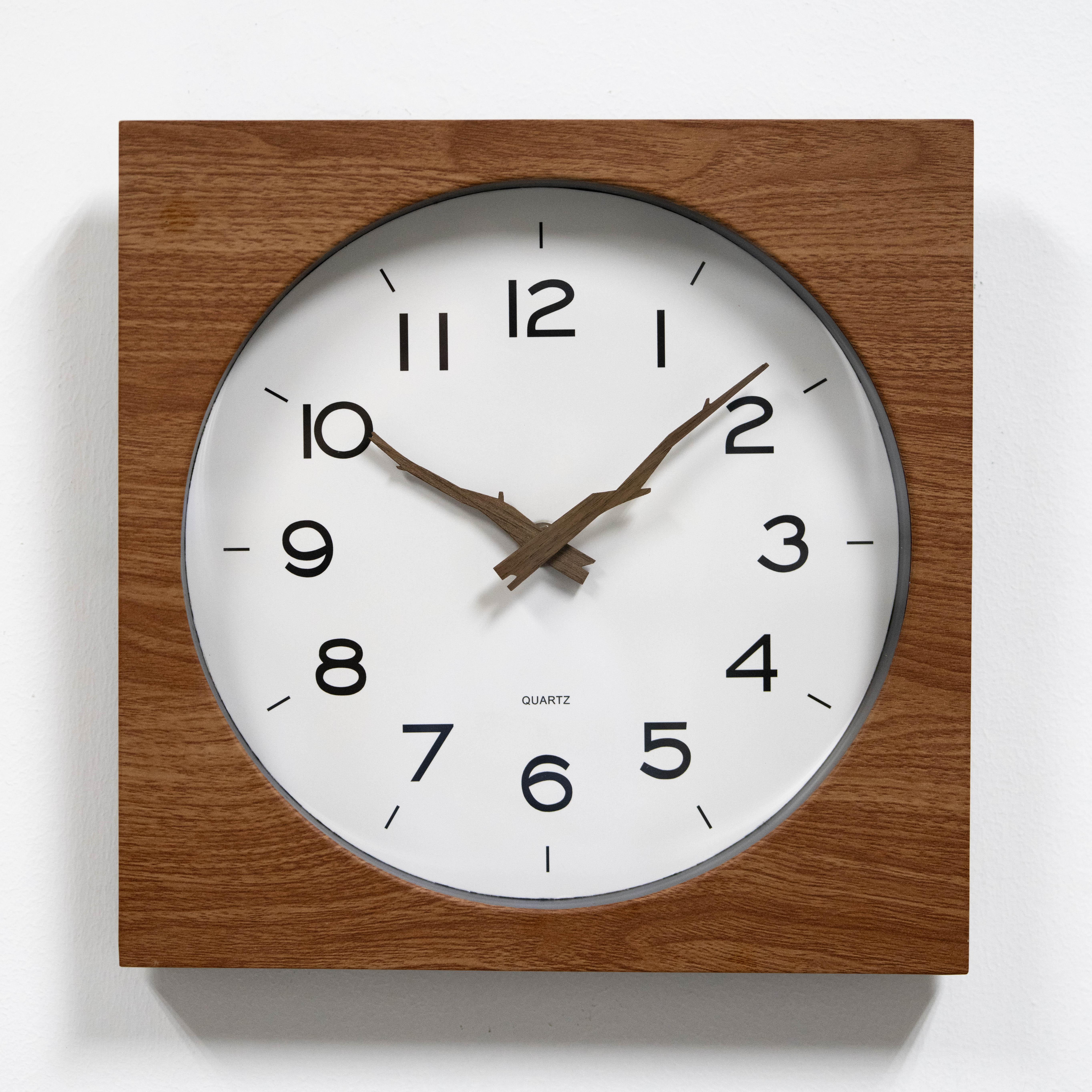 Plastic Wall Clock - 294WA Wood Color