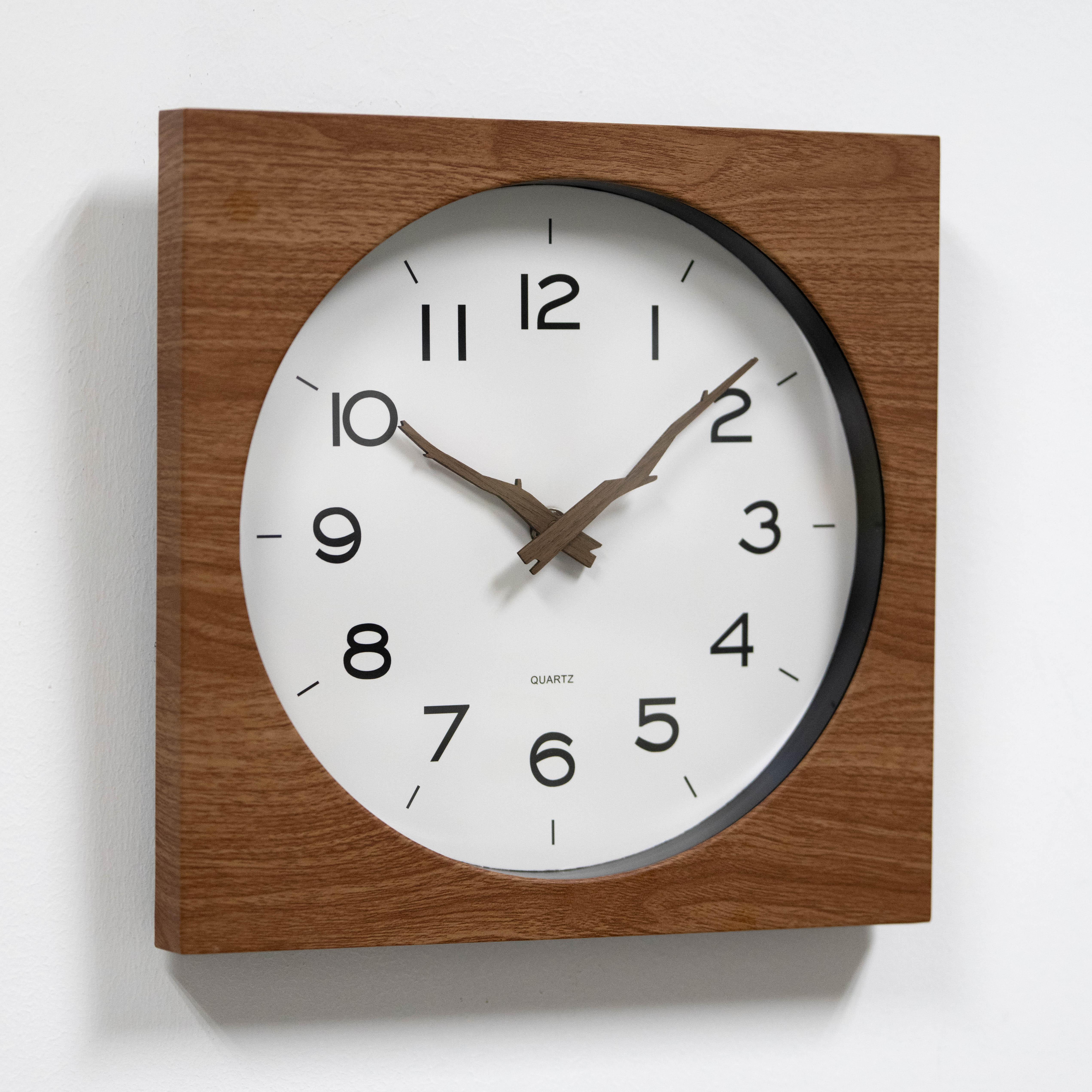 Plastic Wall Clock - 294WA Wood Color image 2