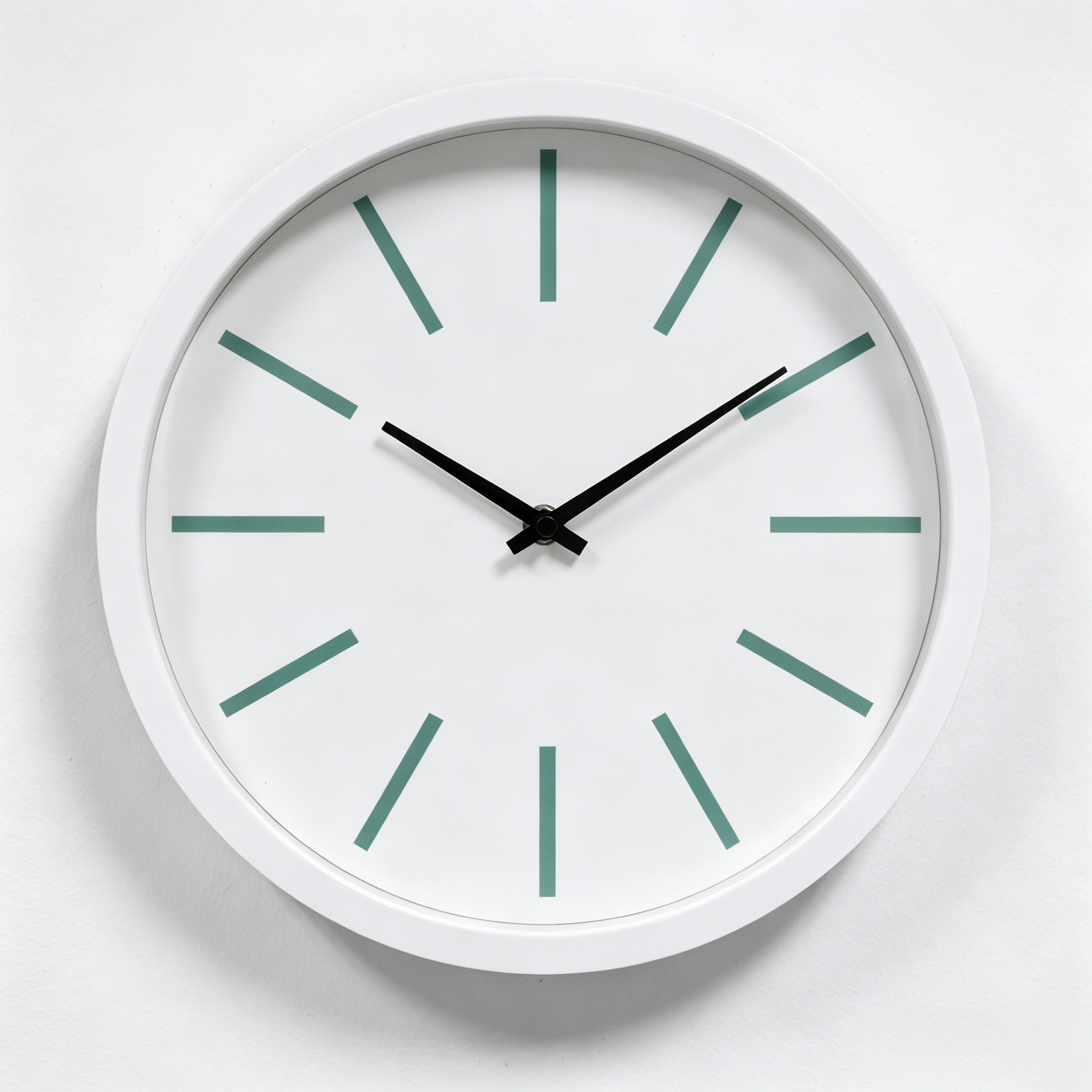 Plastic Wall Clock - 7111W White