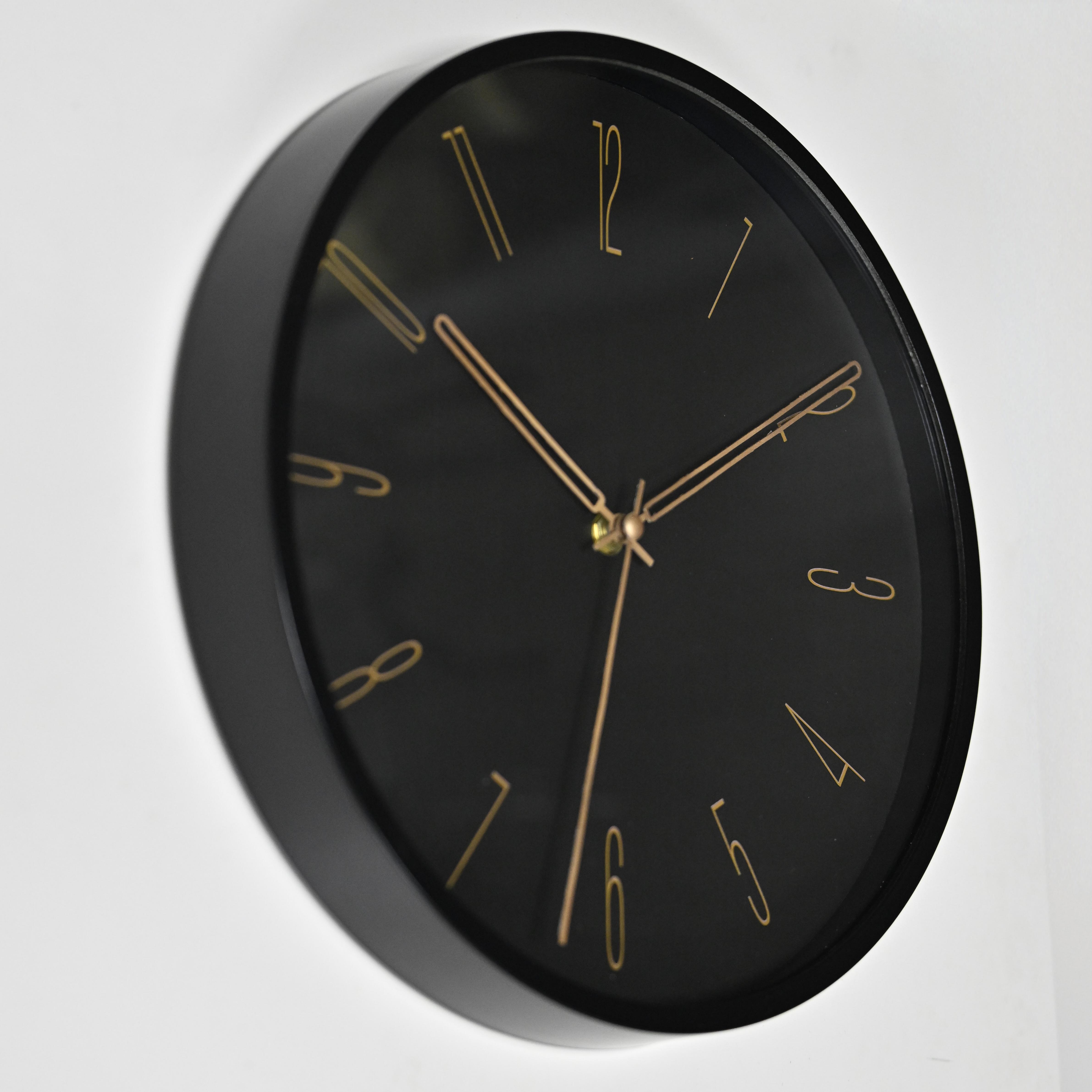 Plastic Wall Clock - 7119K Black image 2