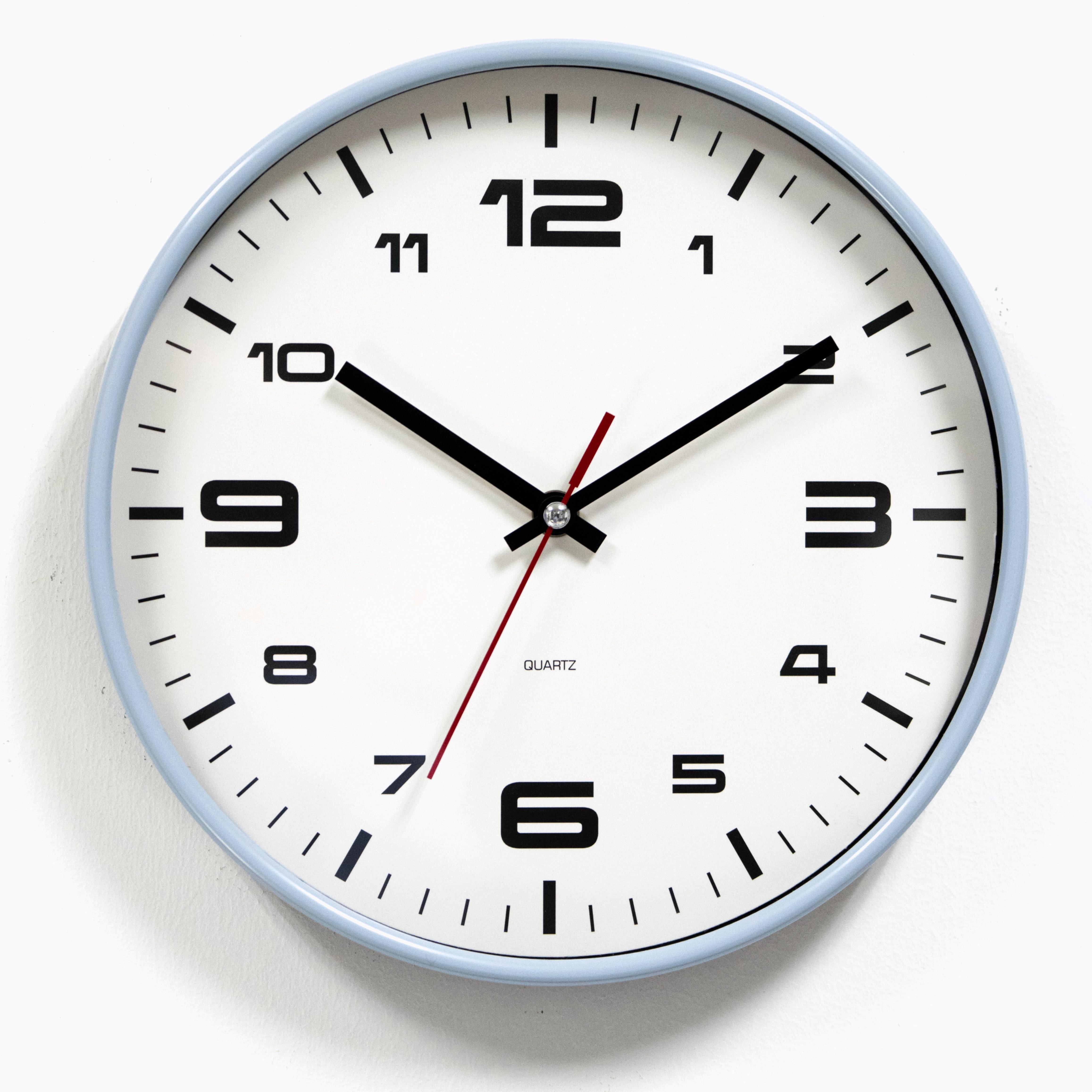 Plastic Wall Clock - 7123BG Pale Blue