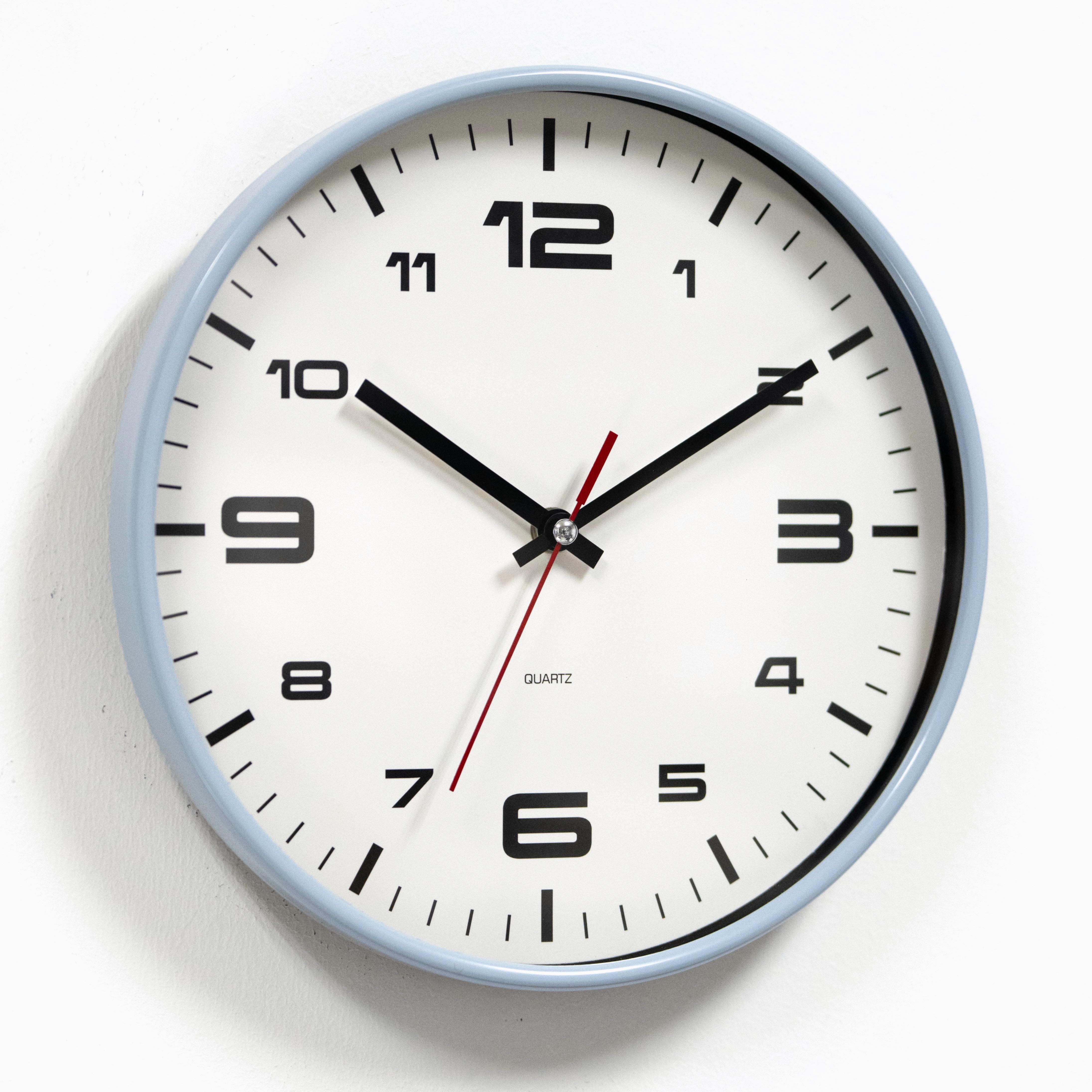 Plastic Wall Clock - 7123BG Pale Blue image 2