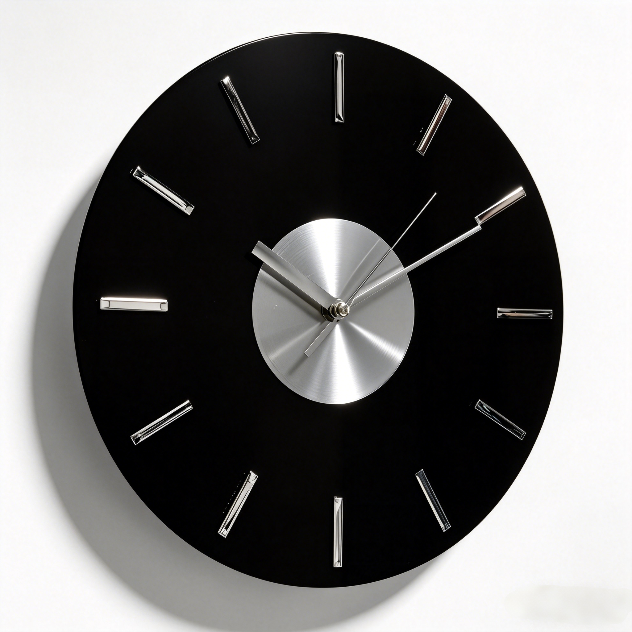 Glass Wall Clock - G8001 Black image 2