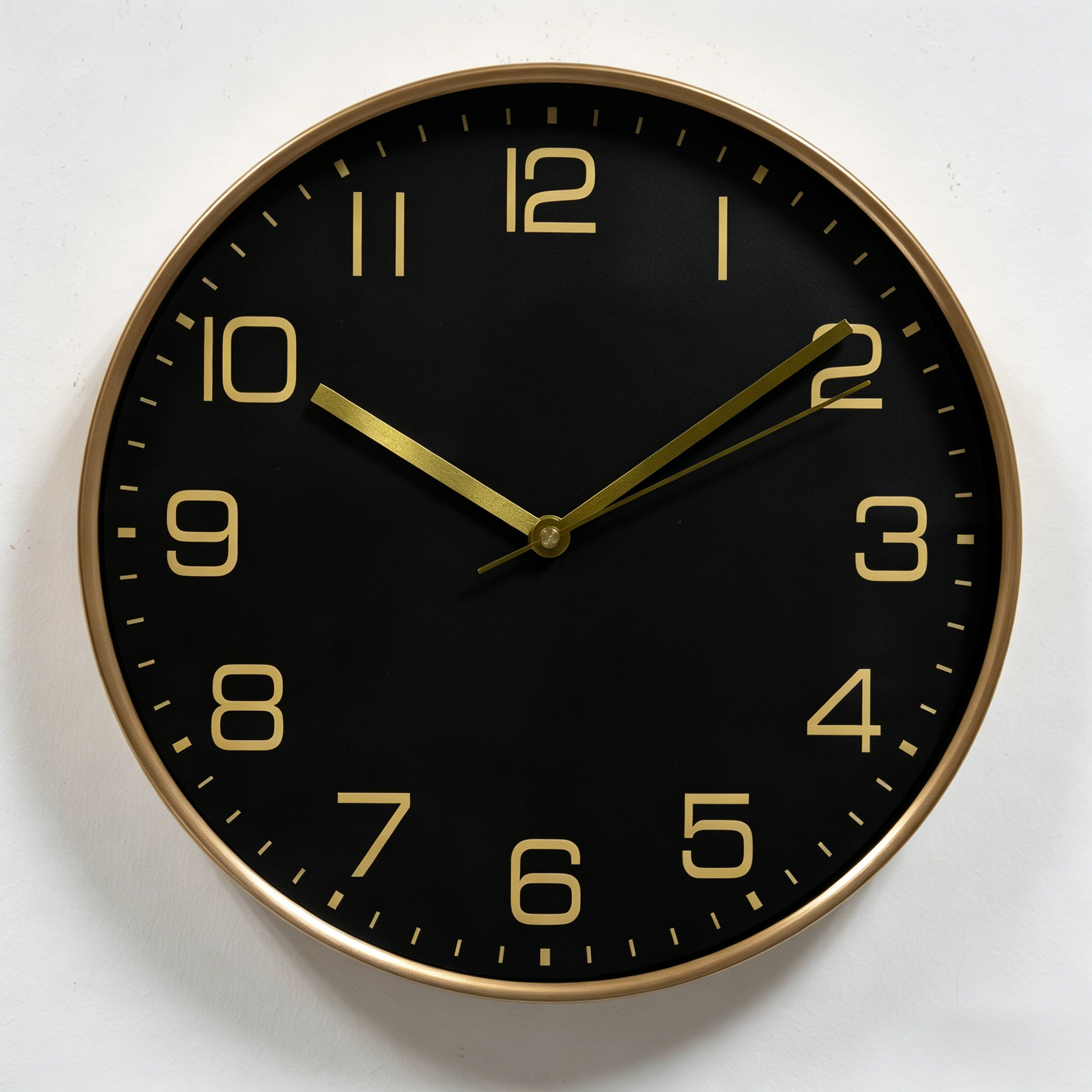 Metal Wall Clock - N12 Gold
