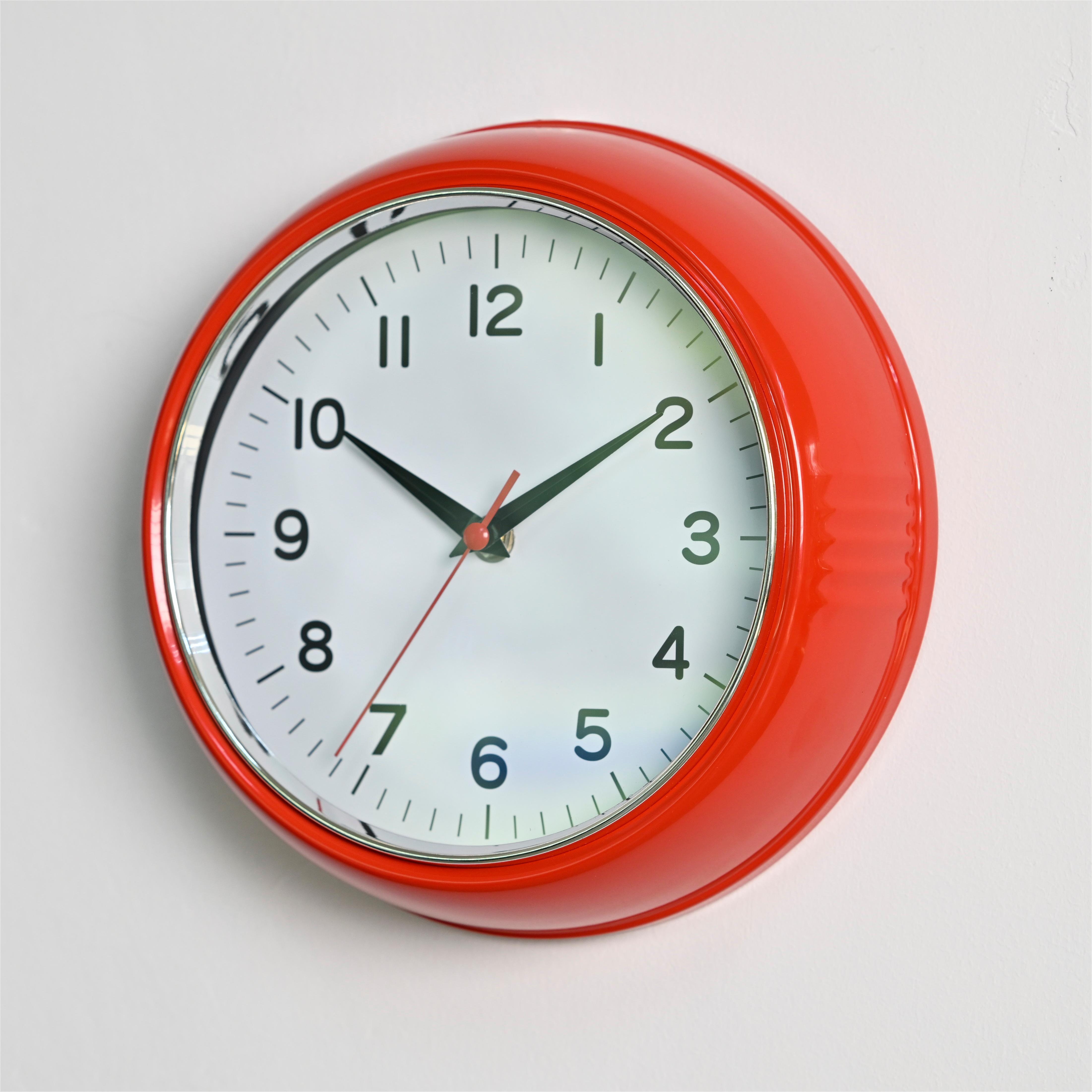 Metal Wall Clock - N58R Red image 2
