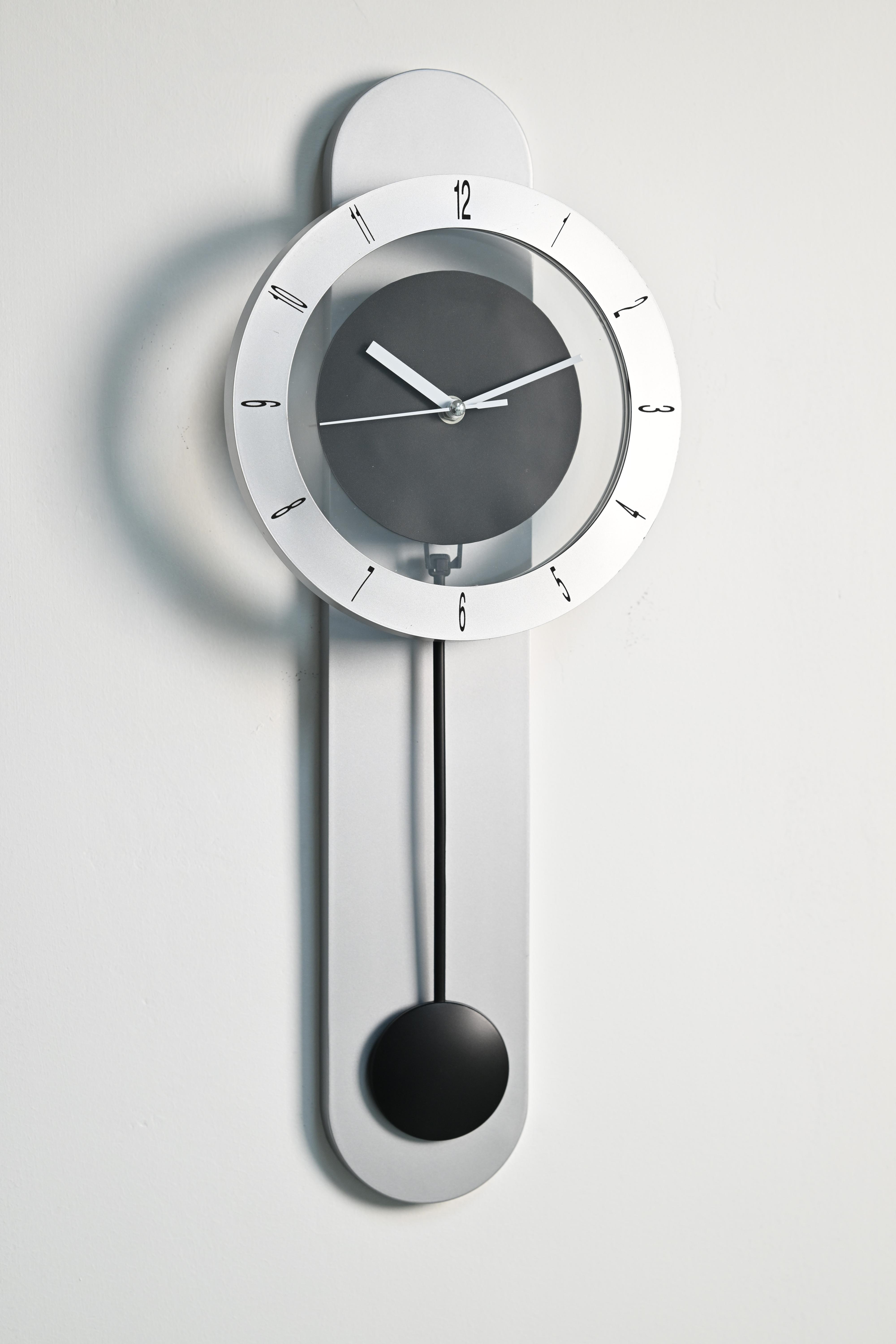 Plastic Pendulum Wall Clock - TP7009 Silver image 2