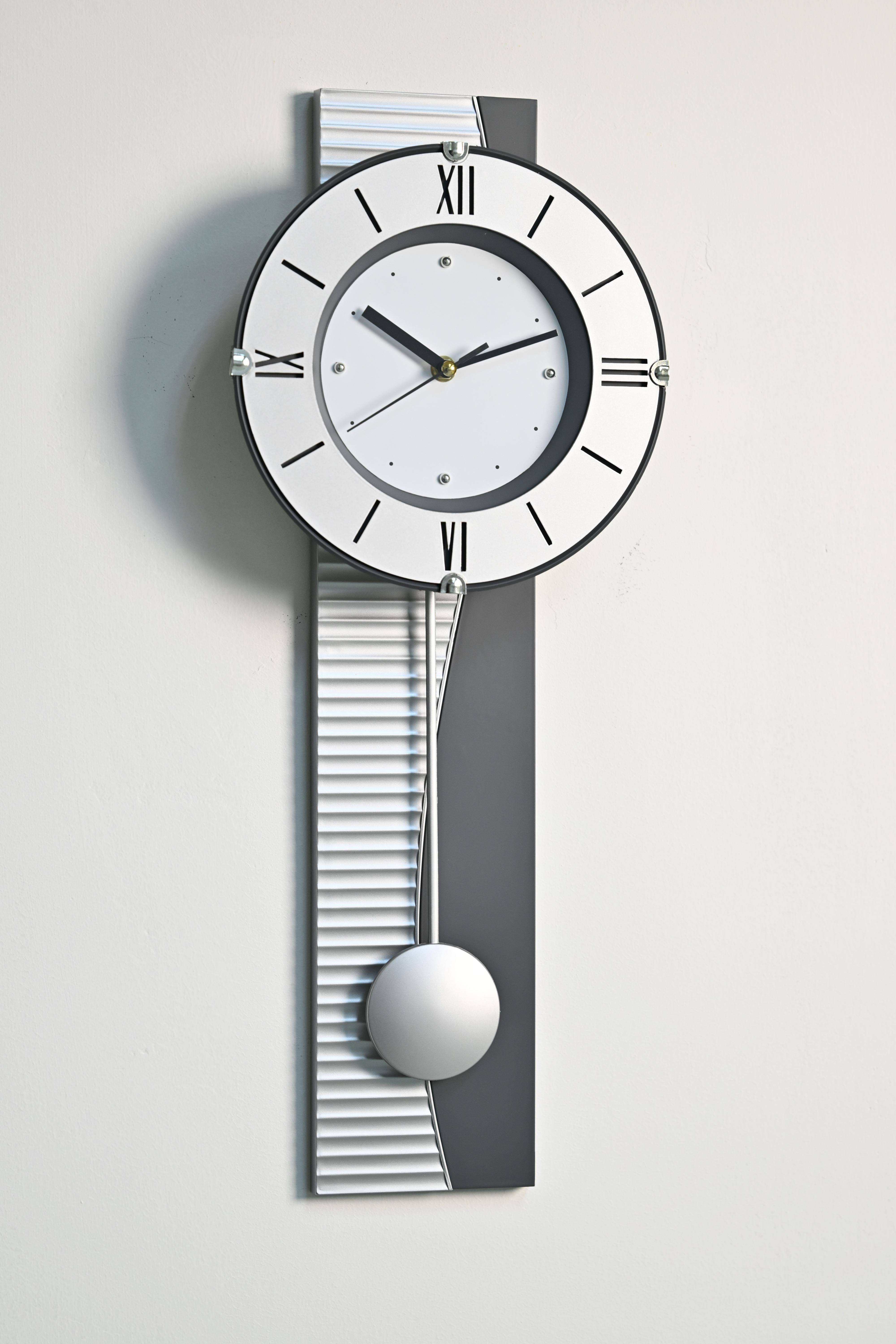 Plastic Pendulum Wall Clock - TP7010 Silver image 2