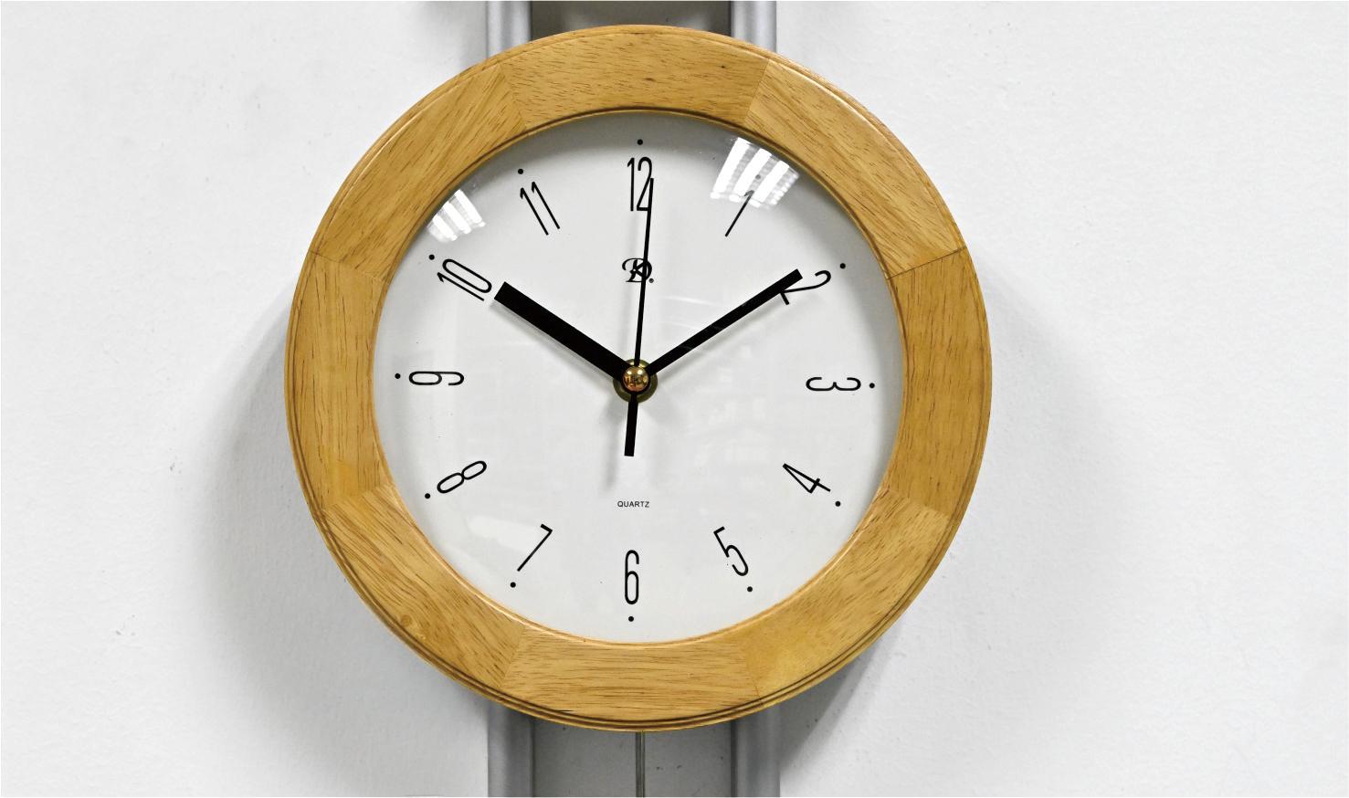 Wooden Pendulum Wall Clock - TP7015 Natural Wood Color image 2