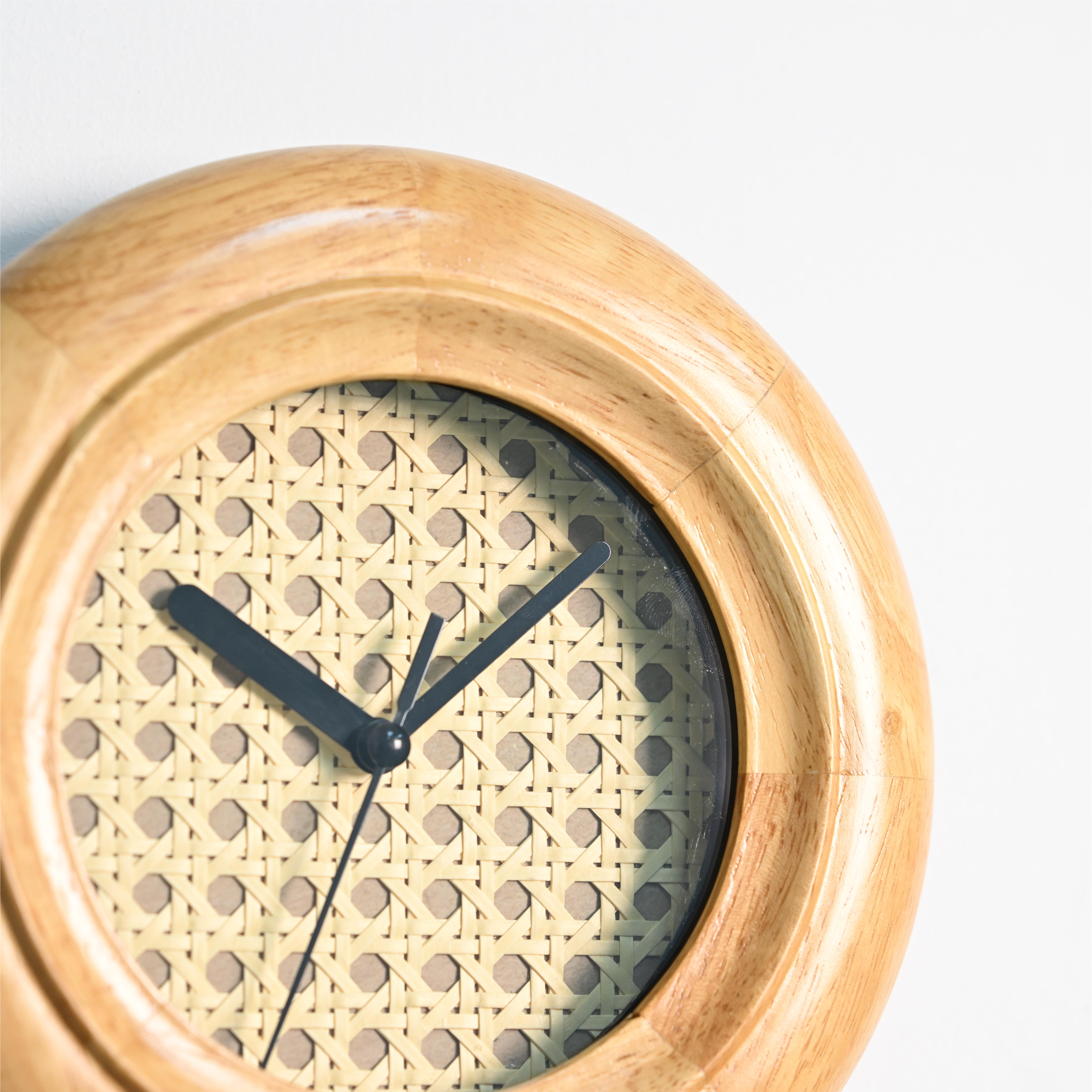 Wooden Wall Clock - W507R Natural Wood image 2