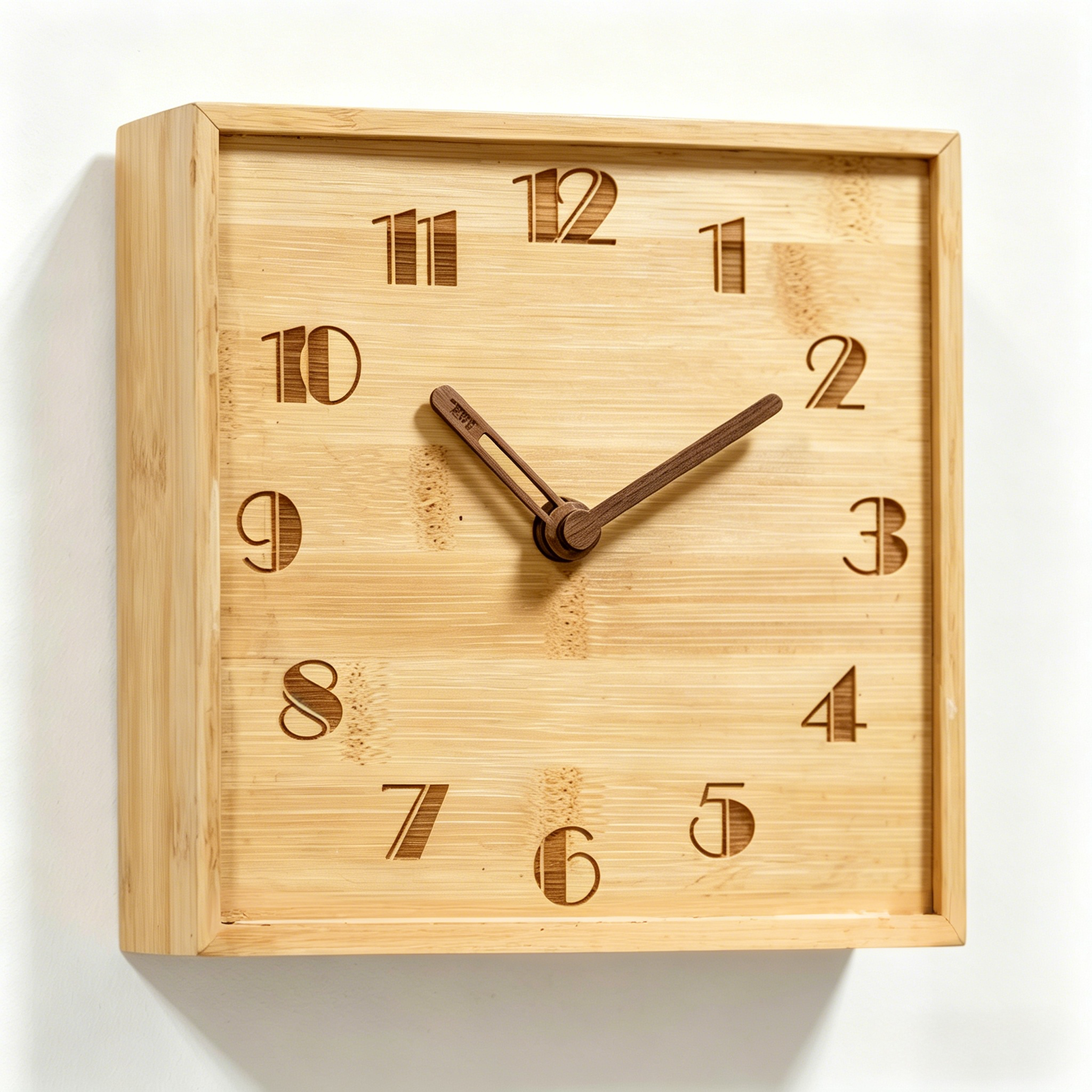 Wooden Wall Clock - W614 Natural Wood image 2