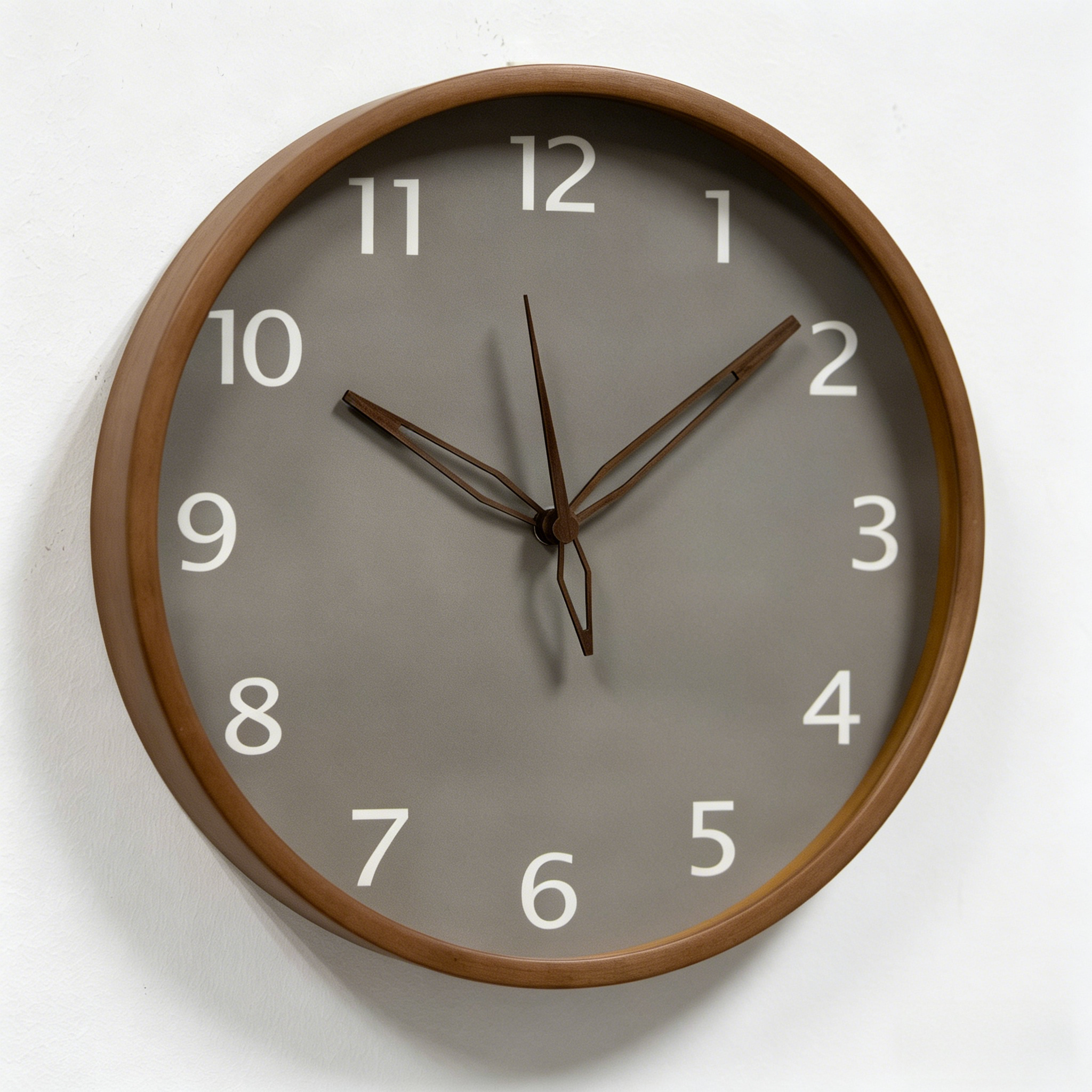 Wooden Wall Clock - W618A Walnut image 2