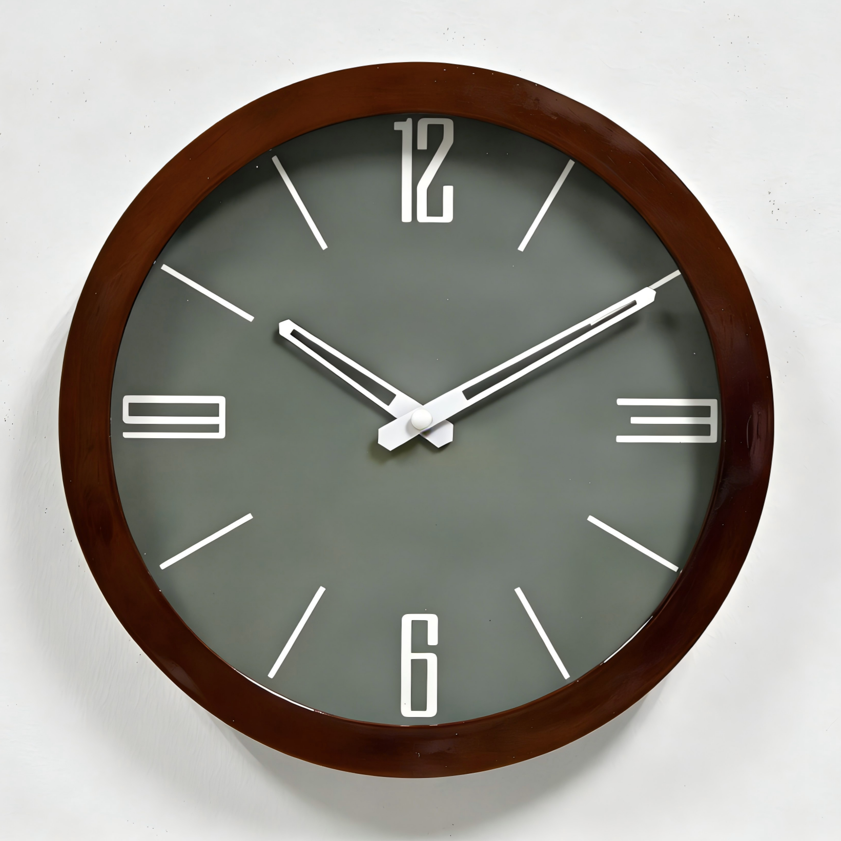 Wooden Wall Clock - W619A Light Brown Wood