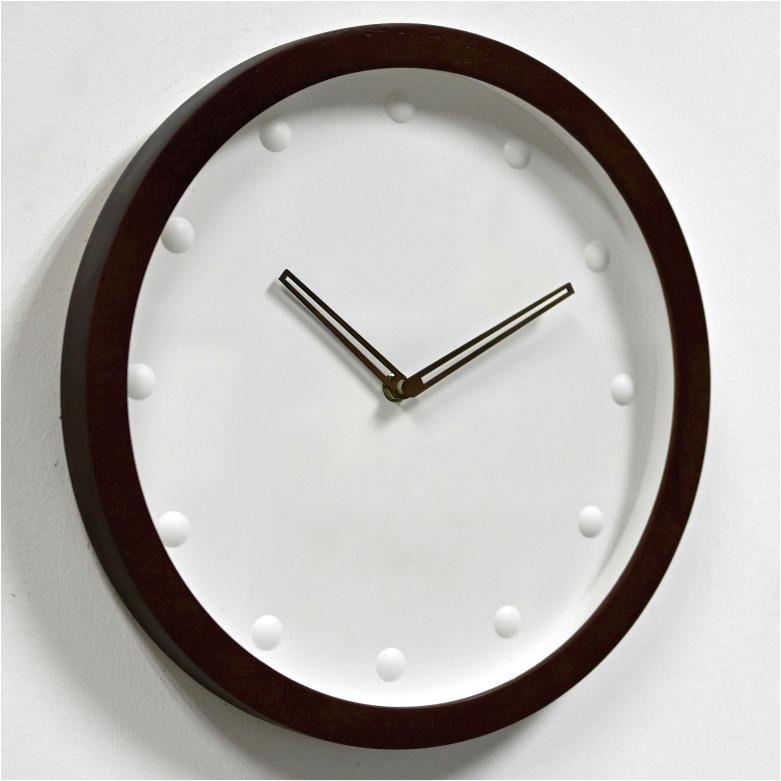 Wooden Wall Clock - W620T Dark Brown Wood image 2