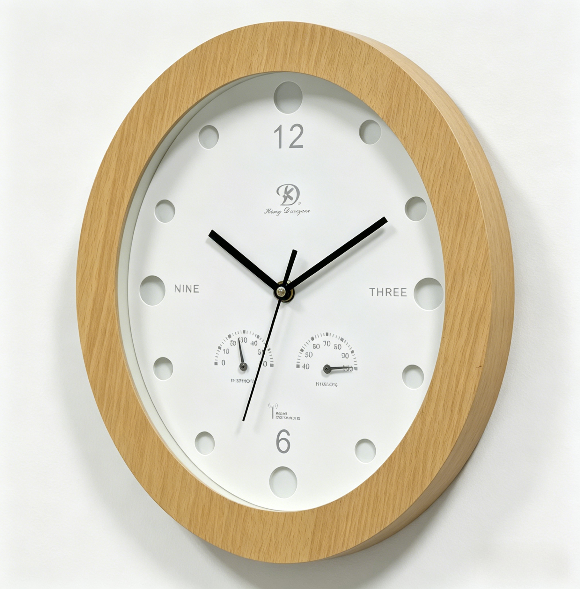 Wooden Wall Clock - W7028 Natural Wood image 2